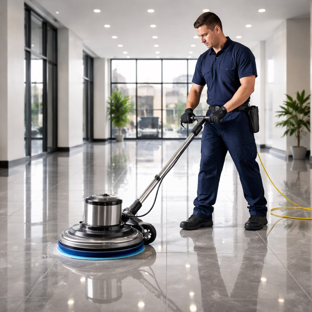 specialist cleaning services Ilford floor polishing machine kitchen deep cleaning professional cleaners London