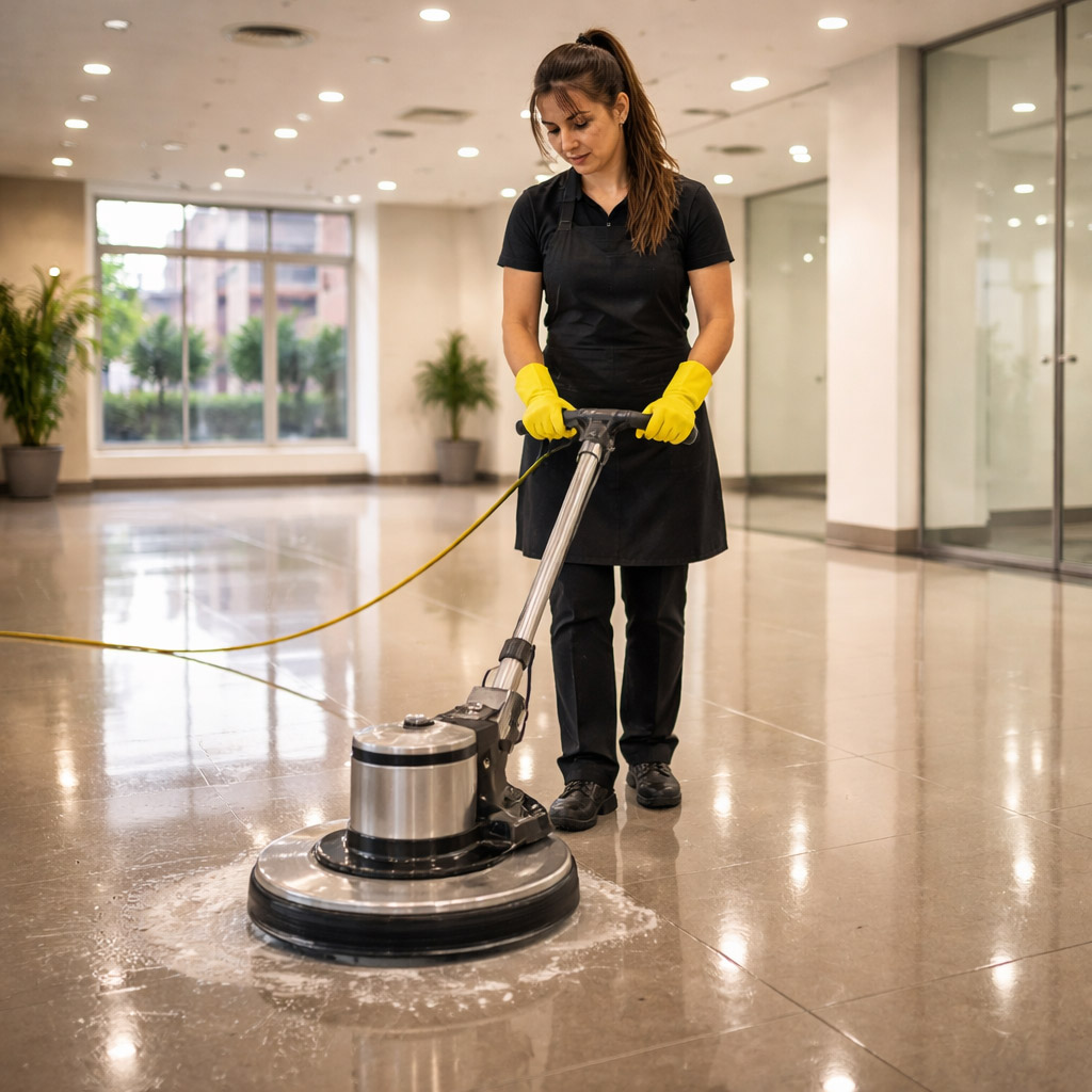 specialist cleaning services Romford floor polishing machine kitchen deep cleaning professional cleaners London